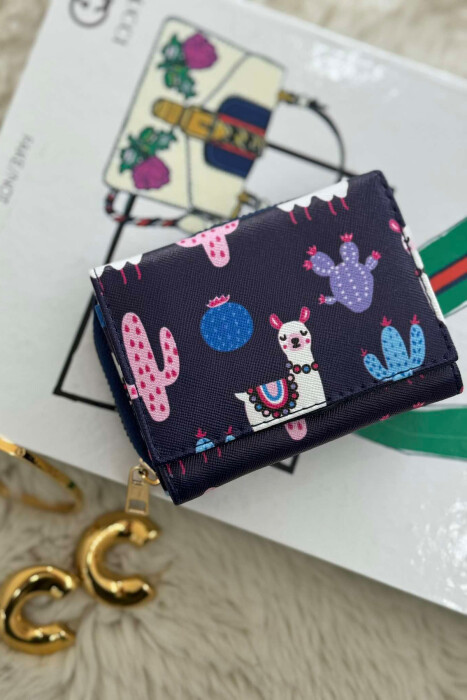 DIFFERENT DESIGNS SMALL WOMEN WALLET BLUE/BLU 