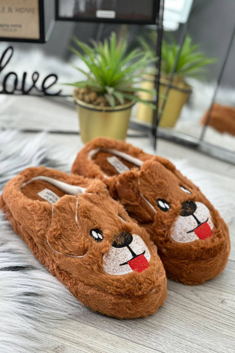 DOG HOME SLIPPERS WOMAN BROWN/KAFE - 2