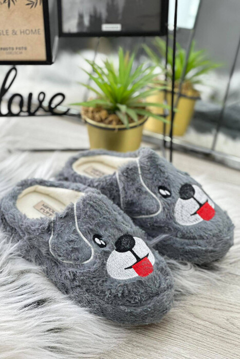 DOG HOME SLIPPERS WOMAN DARK GREY/GEE - 2