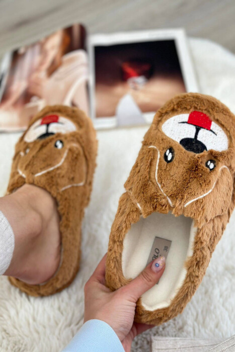 DOG HOME SLIPPERS WOMAN LIGHT BROWN/KAZB - 2