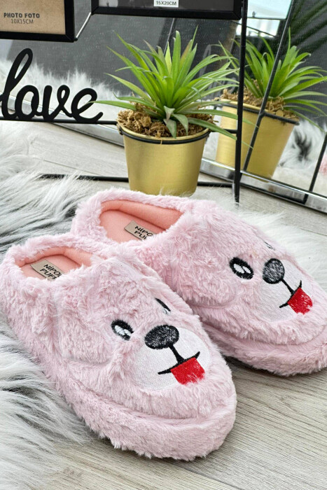 DOG HOME SLIPPERS WOMAN POWDER/PUDER 