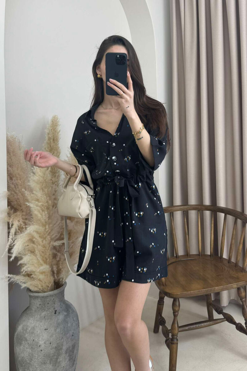 DOTS BELT WOMEN JUMPSUIT BLACK/ E ZEZE - 3