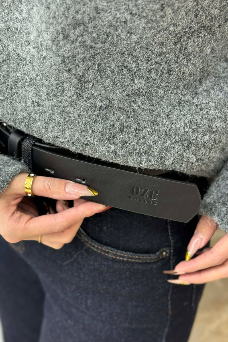 DOUBLE CIRCLE BUCKLE WOMEN BELT BLACK/ E ZEZE - 3