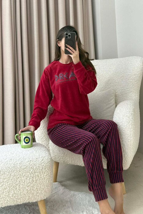 DREAM FRONT WRITTING WOMEN PYJAMAS RED/E KUQE - 5