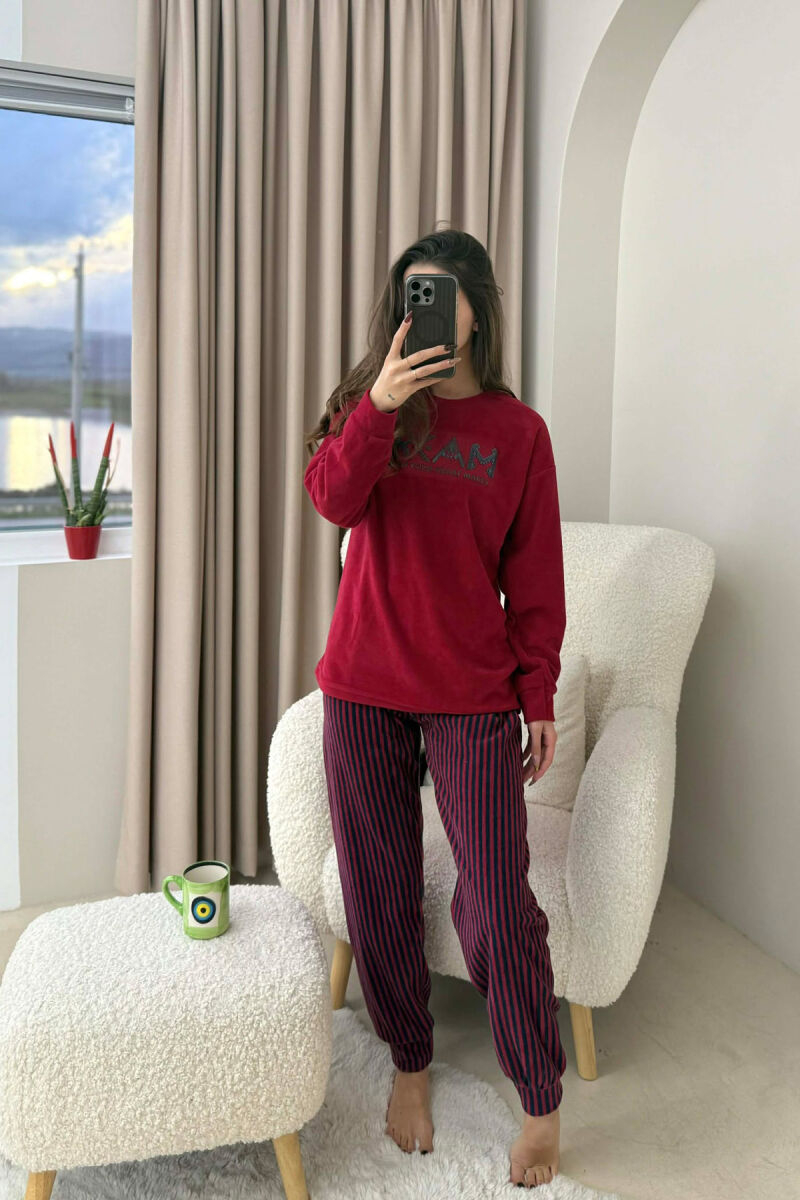 DREAM FRONT WRITTING WOMEN PYJAMAS RED/E KUQE - 4