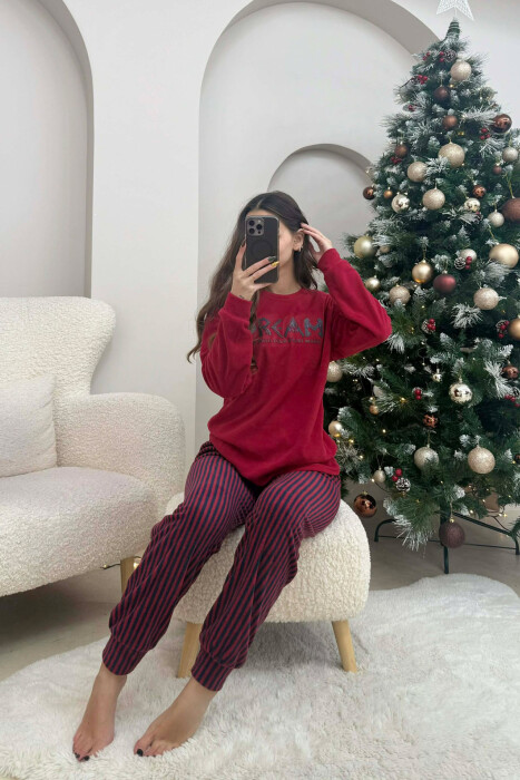 DREAM FRONT WRITTING WOMEN PYJAMAS RED/E KUQE - 2