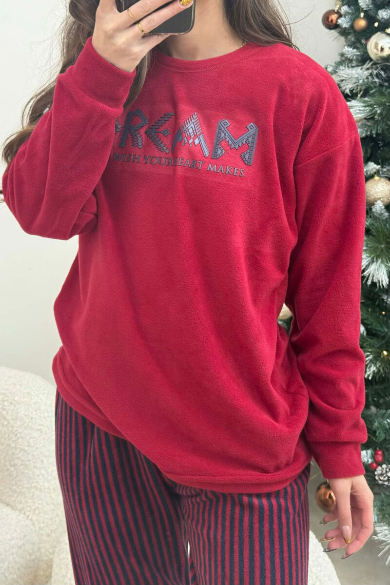 DREAM FRONT WRITTING WOMEN PYJAMAS RED/E KUQE - 8