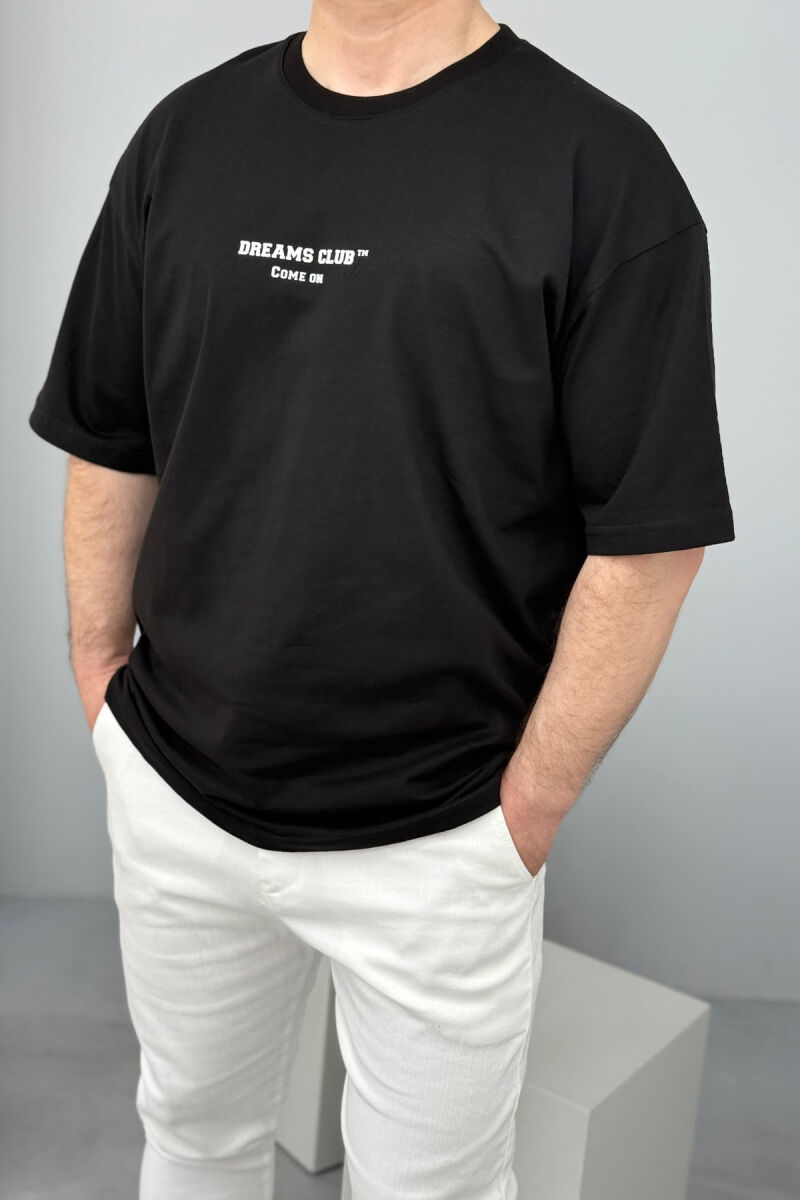 DREAMS CLUB WRITTING MEN T-SHIRT BLACK/ E ZEZE - 4