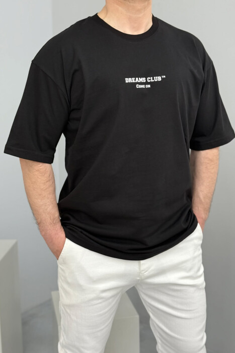 DREAMS CLUB WRITTING MEN T-SHIRT BLACK/ E ZEZE 