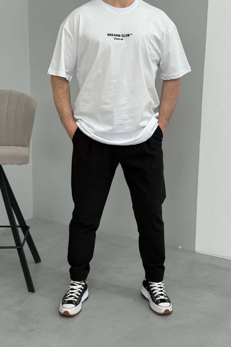 DREAMS CLUB WRITTING MEN T-SHIRT WHITE-E BARDHE - 2