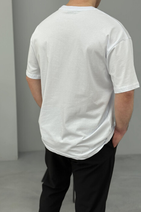 DREAMS CLUB WRITTING MEN T-SHIRT WHITE-E BARDHE - 4