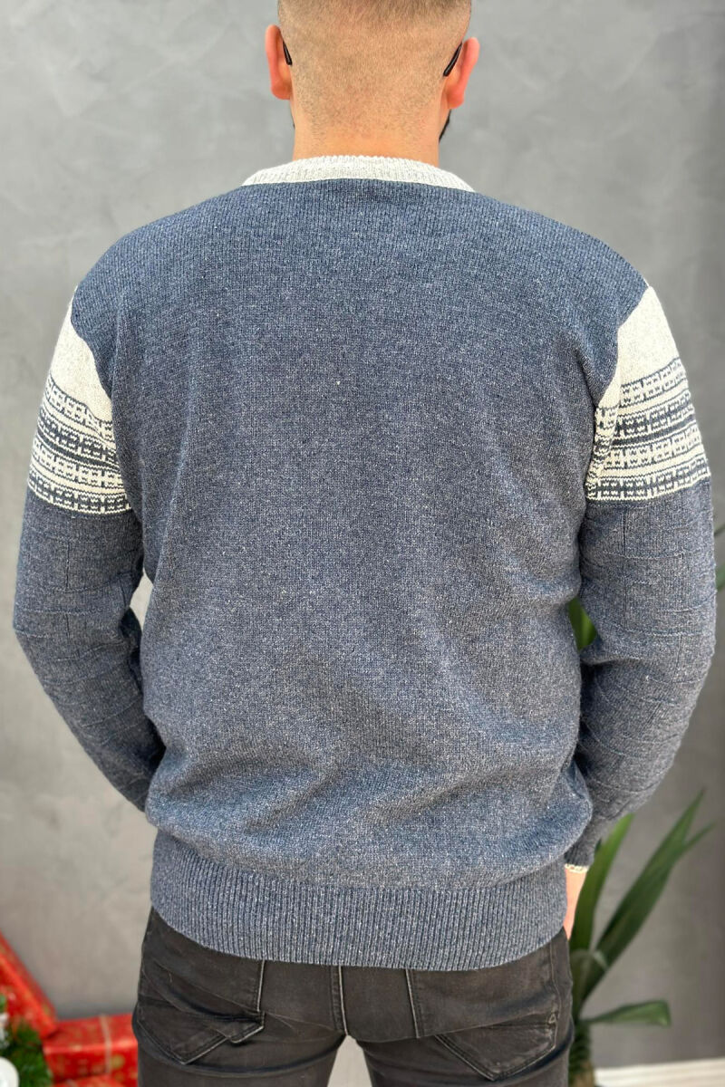 DUAL COLOR MEN SWEATER LIGHT GREY/GZ - 3