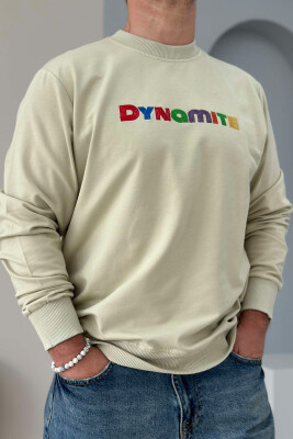 DYNAMITE COTTON SIMPLE MEN SWEATSHIRT BEIGE/BEZHE 