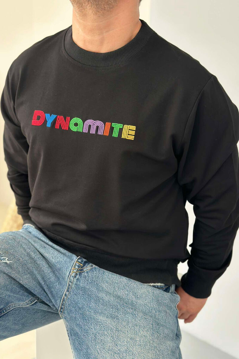 DYNAMITE COTTON SIMPLE MEN SWEATSHIRT BLACK/ E ZEZE - 3