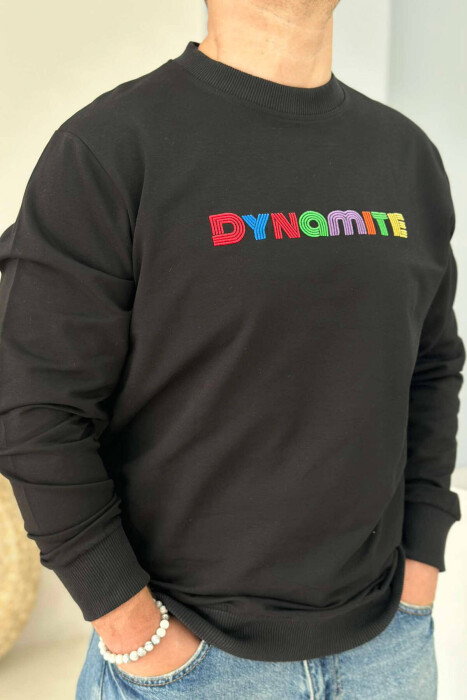 DYNAMITE COTTON SIMPLE WOMEN SWEATSHIRT BLACK/ E ZEZE - 4