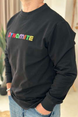 DYNAMITE COTTON SIMPLE MEN SWEATSHIRT BLACK/ E ZEZE 