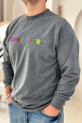 DYNAMITE COTTON SIMPLE MEN SWEATSHIRT DARK GREY/GEE 