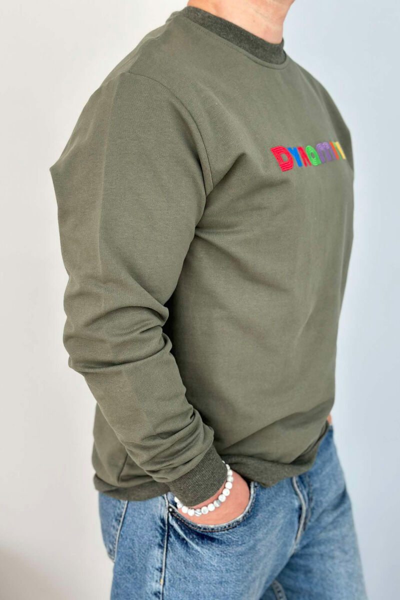 DYNAMITE COTTON SIMPLE MEN SWEATSHIRT GREEN/JESHILE - 2