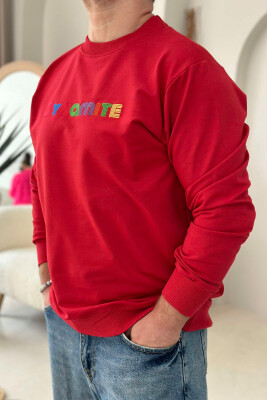 DYNAMITE COTTON SIMPLE MEN SWEATSHIRT RED/E KUQE 