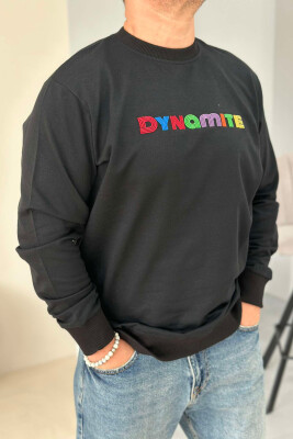 DYNAMITE ONE COLOR MEN SWEATSHIRT BLACK-BLACK/ZZ 