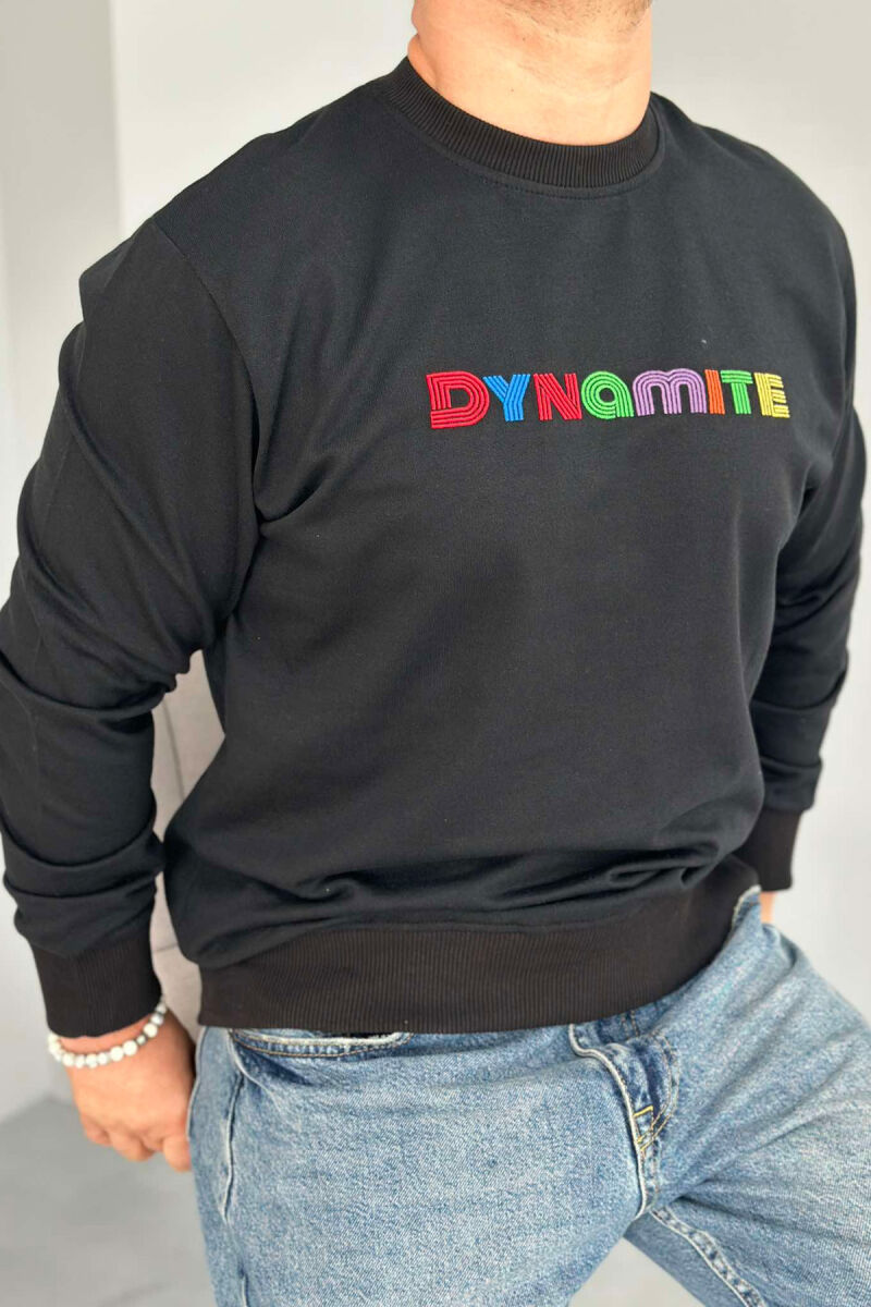 DYNAMITE ONE COLOR MEN SWEATSHIRT BLACK-BLACK/ZZ - 2