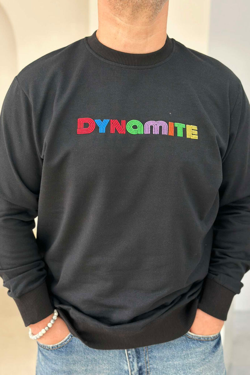 DYNAMITE ONE COLOR MEN SWEATSHIRT BLACK-BLACK/ZZ - 3