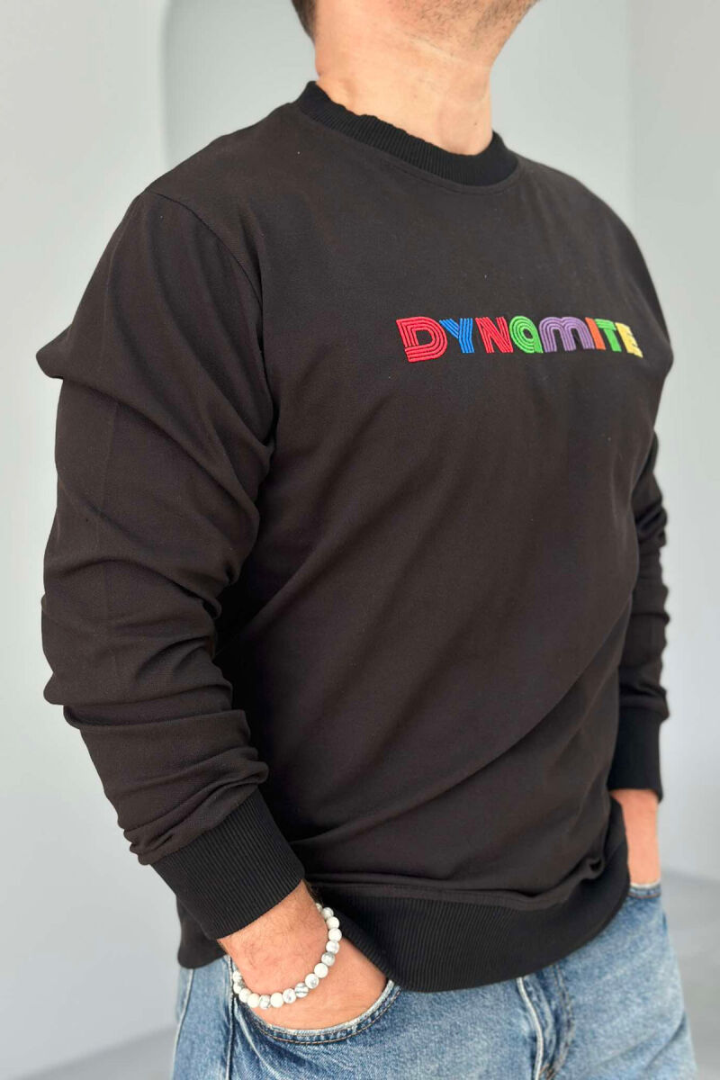 DYNAMITE ONE COLOR MEN SWEATSHIRT BLACK/ E ZEZE - 2