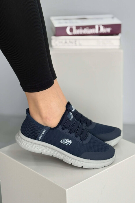 ELASTIC LACES PALTFORM WOMEN SNEAKERS BLUE/BLU - 2