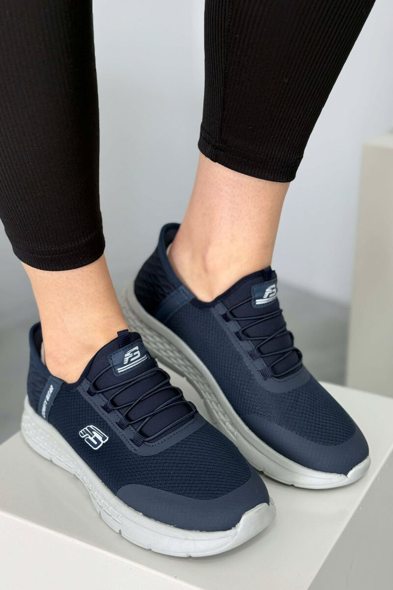 ELASTIC LACES PALTFORM WOMEN SNEAKERS BLUE/BLU - 3