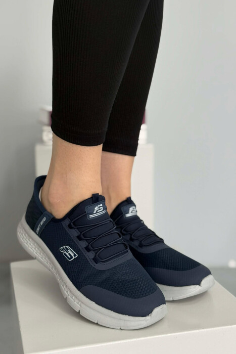 ELASTIC LACES PALTFORM WOMEN SNEAKERS BLUE/BLU - 5