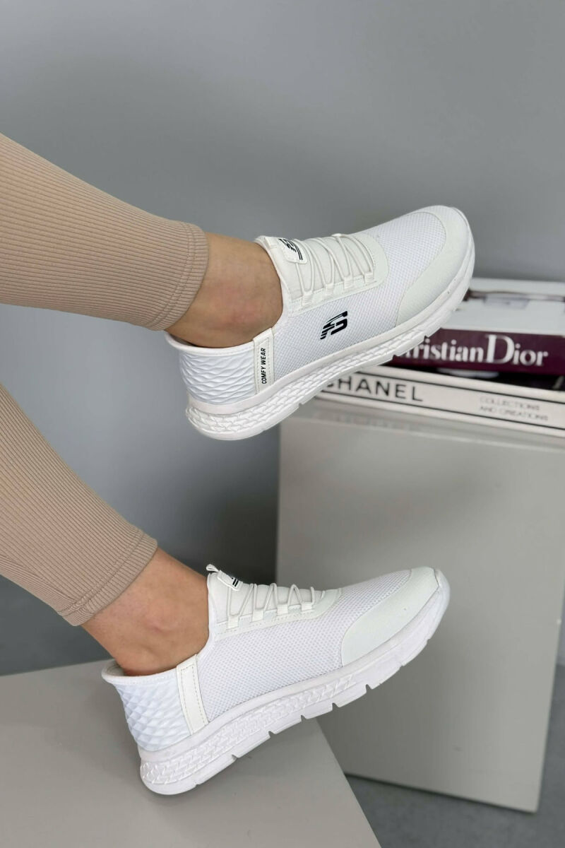 ELASTIC LACES PALTFORM WOMEN SNEAKERS WHITE-E BARDHE - 2