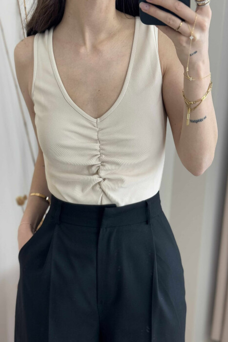 ELASTIC ONE COLOR WOMEN BODY BEIGE/BEZHE - 3