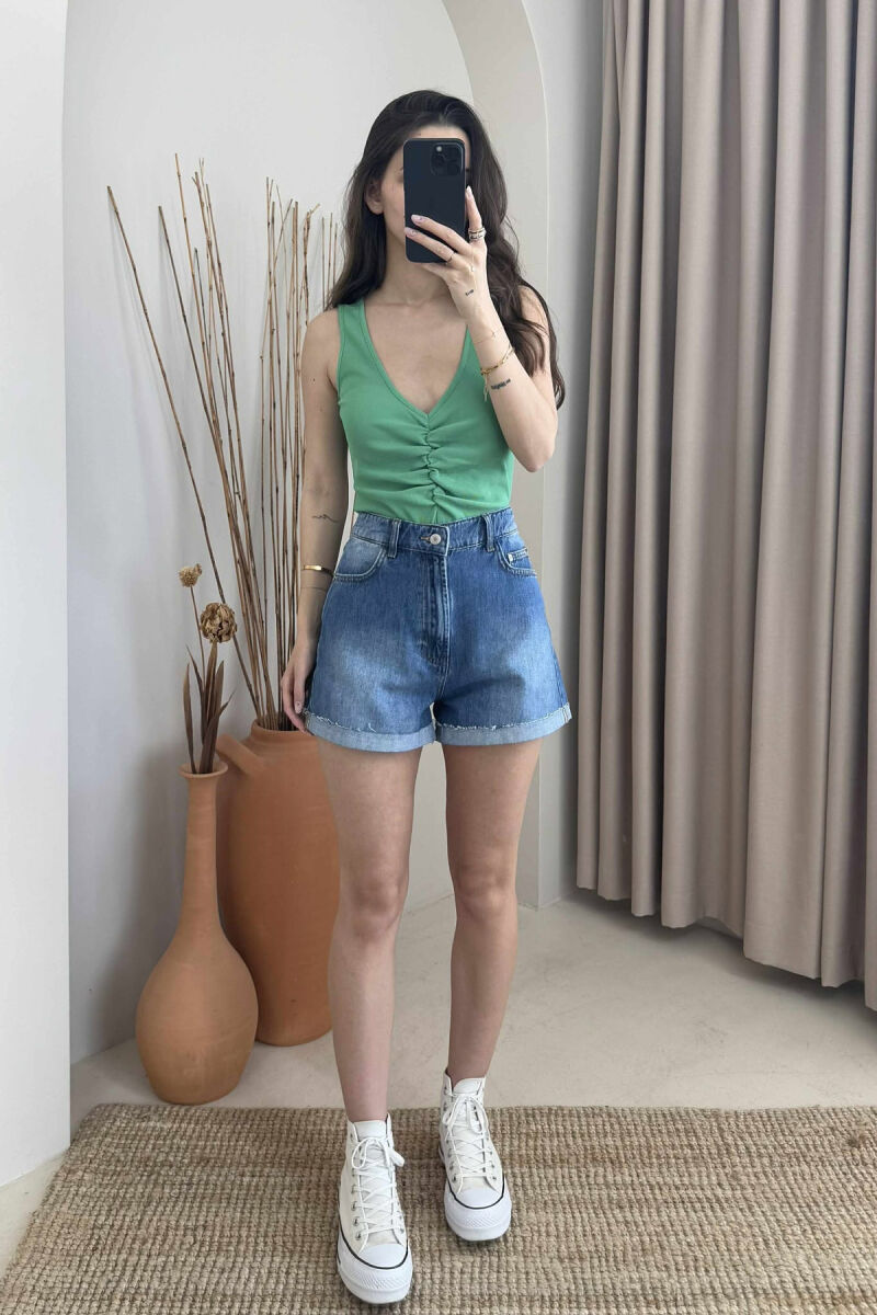 ELASTIC ONE COLOR WOMEN BODY GREEN/JESHILE - 2