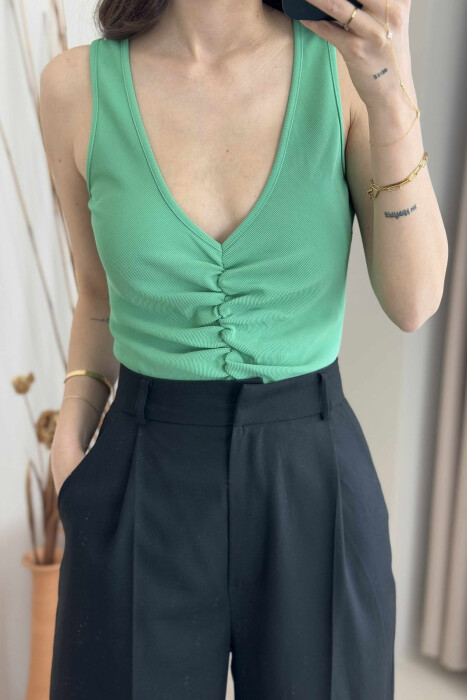 ELASTIC ONE COLOR WOMEN BODY GREEN/JESHILE - 8