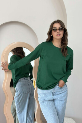 ELASTIC ONE COLOR WOMEN SWEATSHIRT GREEN/JESHILE 