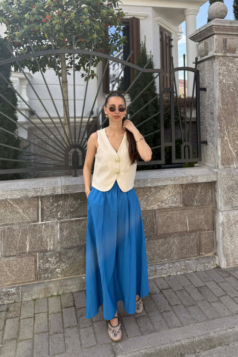 FUND ME BEL ELASTIK PER FEMRA NE NGJYRE BLU - KLAUDIO FASHION