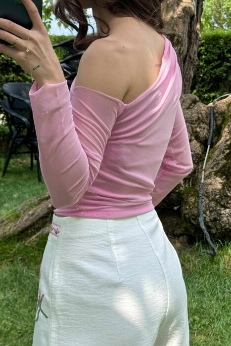 EMBROIDERED LACING WOMEN SKORT WHITE-E BARDHE - 4