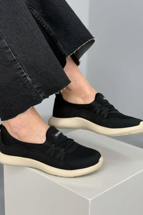 EVERYDAY SIMPLE COMFORT WOMEN SNEAKERS BLACK-CREAM/ZEKR - 1