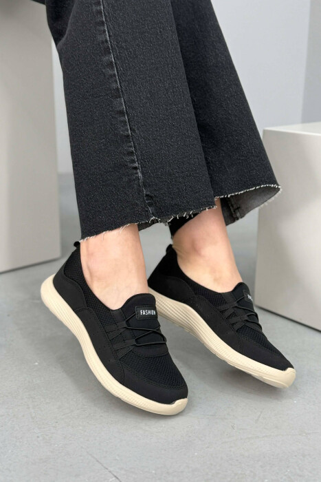 EVERYDAY SIMPLE COMFORT WOMEN SNEAKERS BLACK-CREAM/ZEKR - 5