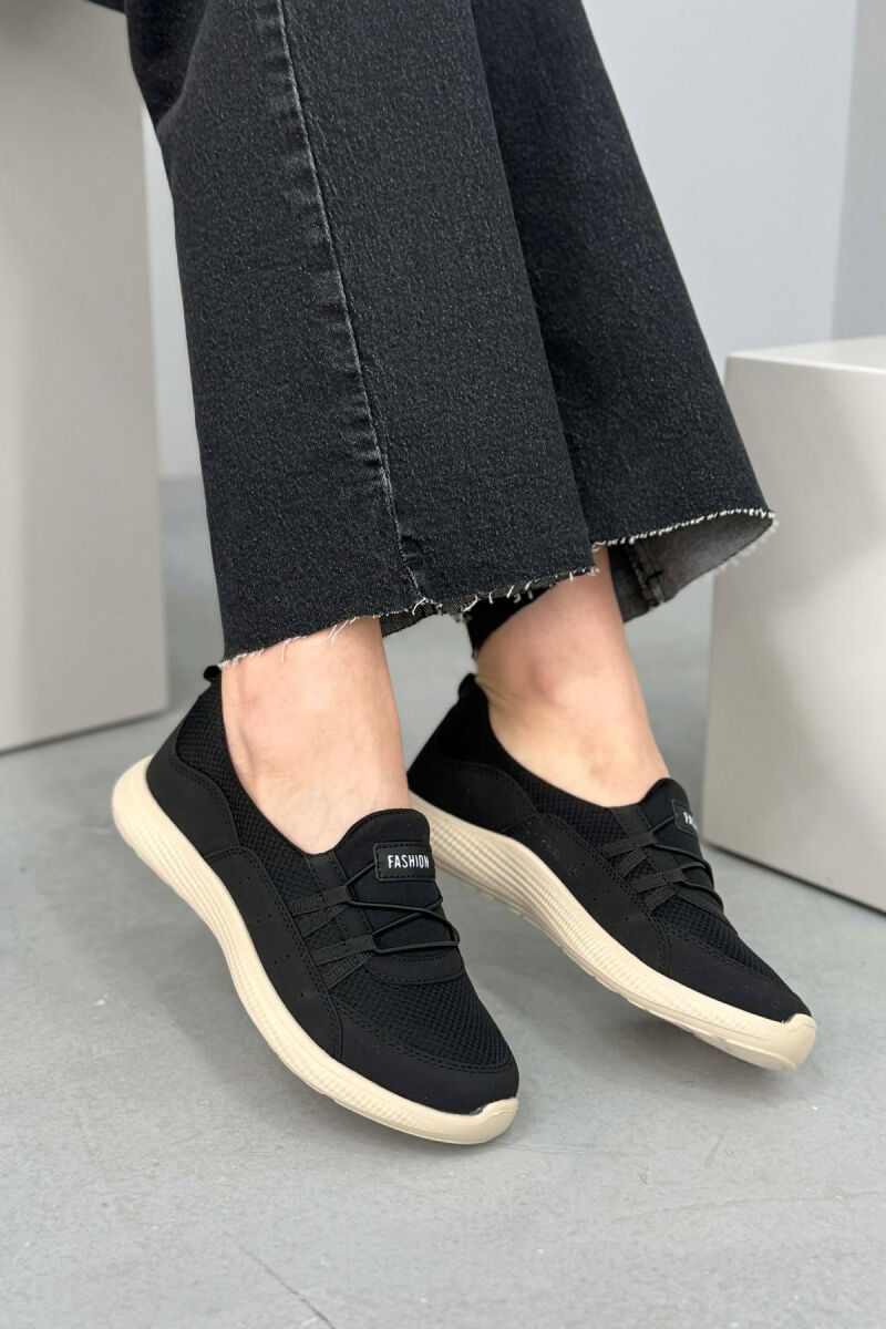 EVERYDAY SIMPLE COMFORT WOMEN SNEAKERS BLACK-CREAM/ZEKR - 5