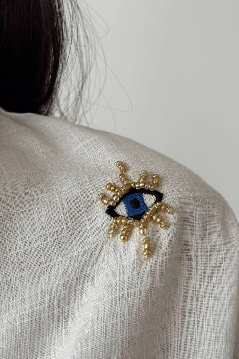 EVIL EYE DESIGN WOMEN SHIRT WHITE-E BARDHE - 3