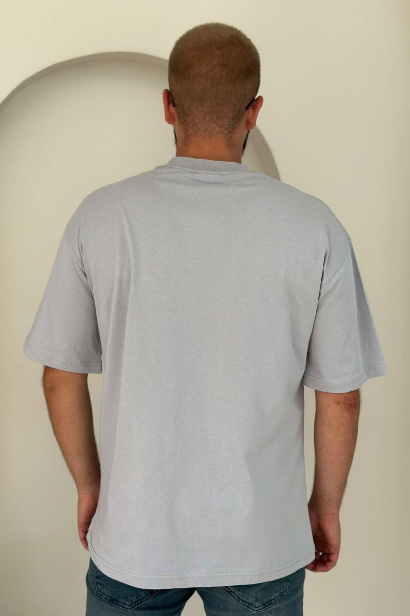 FAKE POCKET DESIGN MEN T-SHIRT GREY/GRI - 2