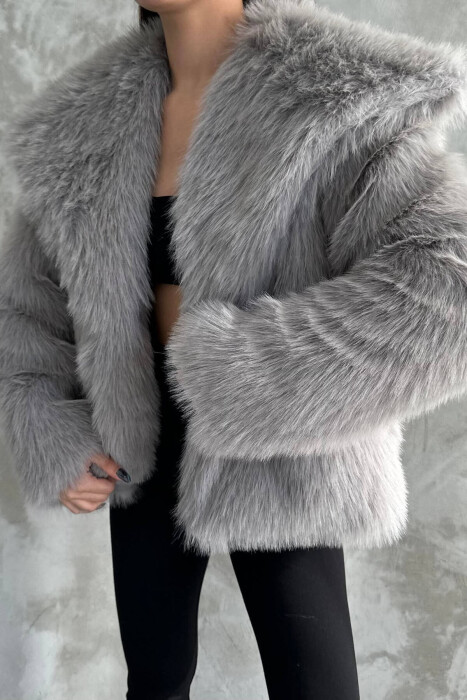 FAUX FUR WOMEN JACKET GREY/GRI 