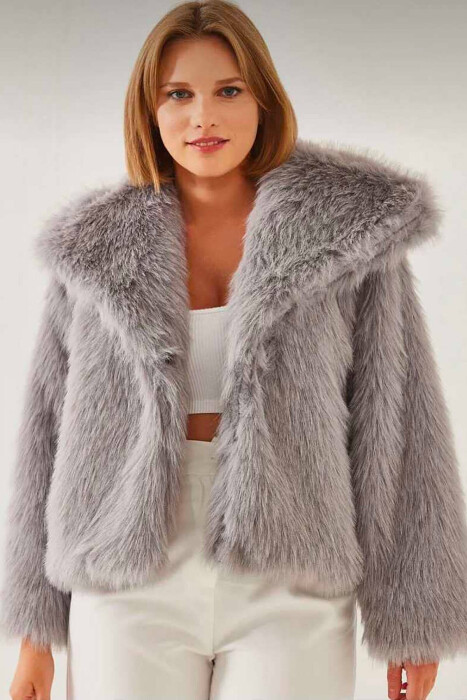 FAUX FUR WOMEN JACKET GREY/GRI - 2
