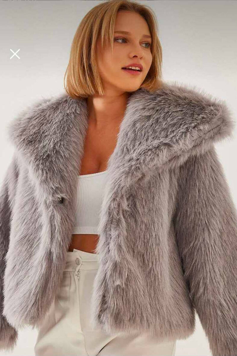 FAUX FUR WOMEN JACKET GREY/GRI - 3