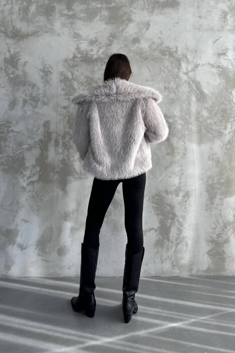 FAUX FUR WOMEN JACKET GREY/GRI - 7