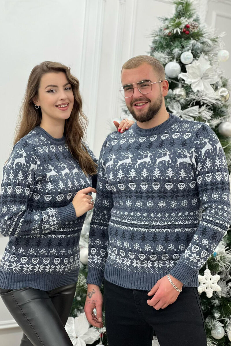 FESTIVE DESIGN UNISEX SWEATER BLUE/BLU - 1