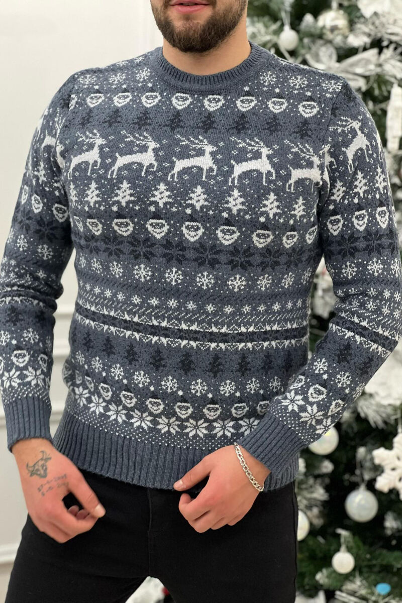 FESTIVE DESIGN UNISEX SWEATER BLUE/BLU - 3