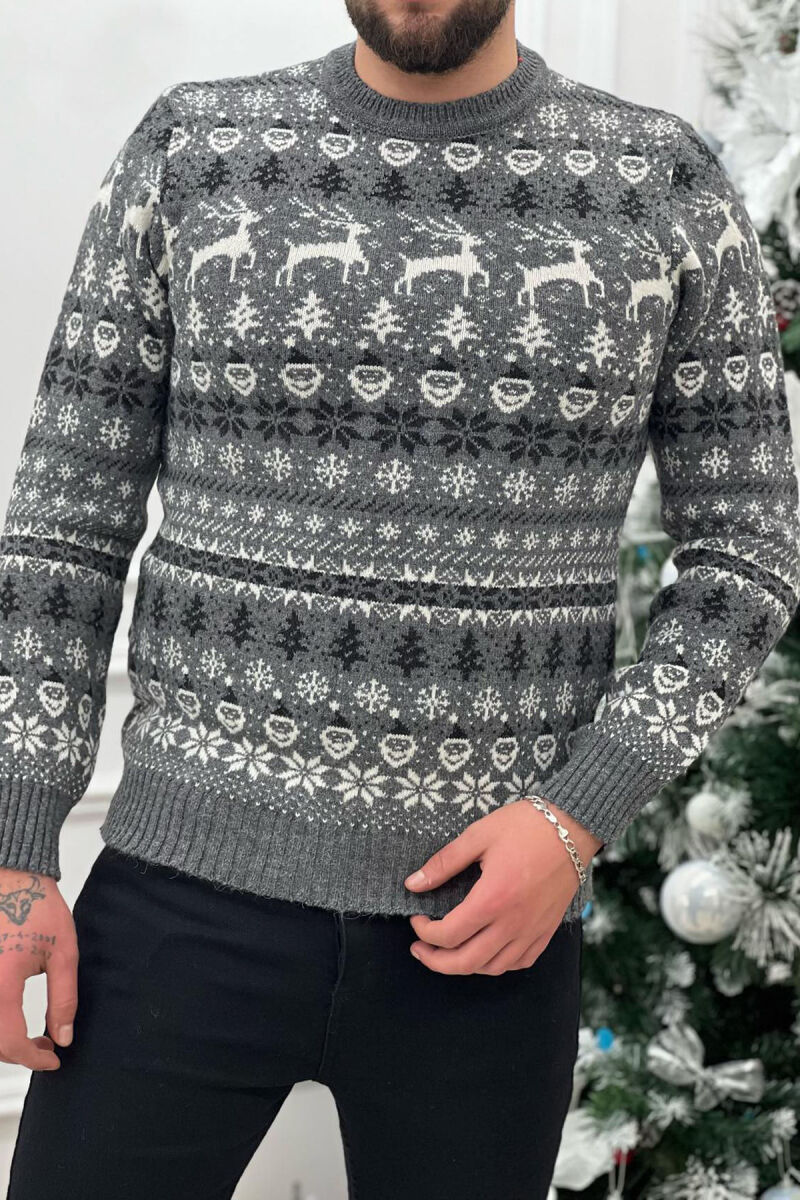 FESTIVE DESIGN UNISEX SWEATER GREY/GRI - 2