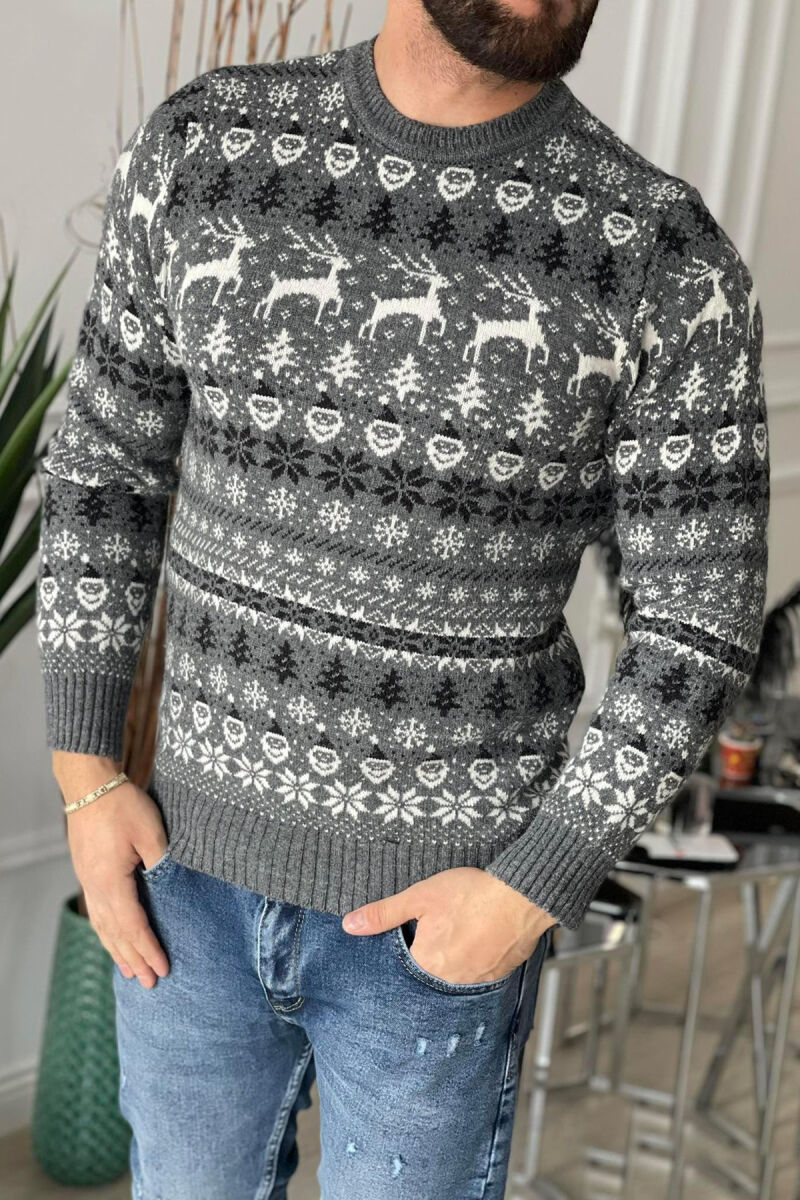 FESTIVE DESIGN UNISEX SWEATER GREY/GRI - 3